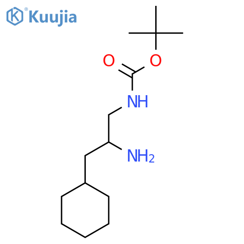 tert-butyl N-(2-amino-3-cyclohexylpropyl)carbamate structure