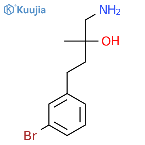 1-amino-4-(3-bromophenyl)-2-methylbutan-2-ol structure
