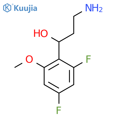3-amino-1-(2,4-difluoro-6-methoxyphenyl)propan-1-ol structure