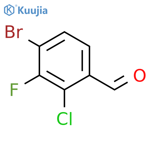 Benzaldehyde, 4-bromo-2-chloro-3-fluoro- structure