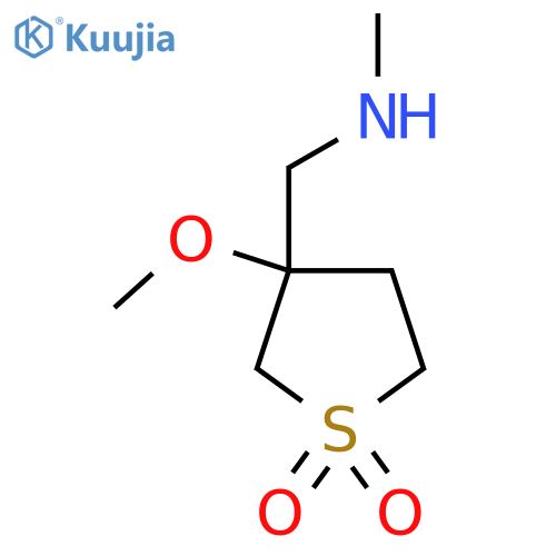 3-methoxy-3-(methylamino)methyl-1lambda6-thiolane-1,1-dione structure