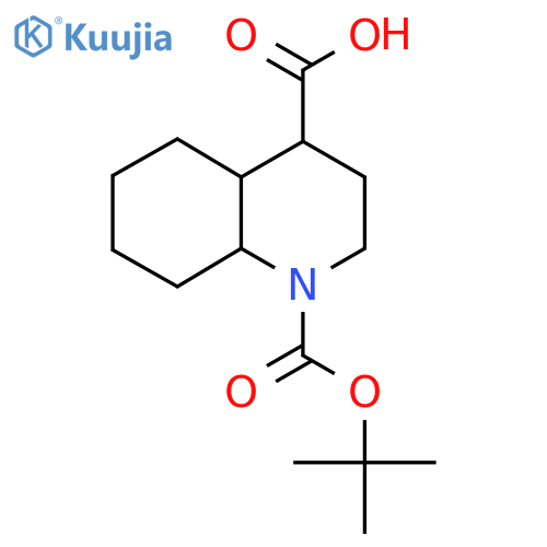 1-(tert-butoxy)carbonyl-decahydroquinoline-4-carboxylic acid structure