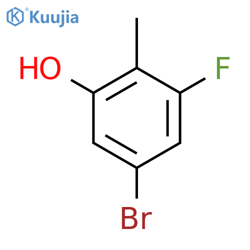 5-Bromo-3-fluoro-2-methylphenol structure