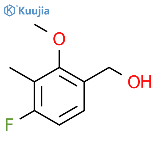Benzenemethanol, 4-fluoro-2-methoxy-3-methyl- structure