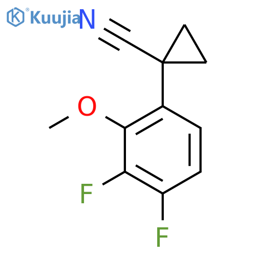 1-(3,4-difluoro-2-methoxyphenyl)cyclopropane-1-carbonitrile structure