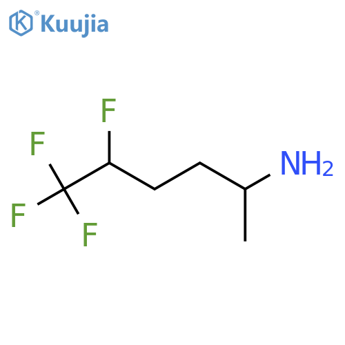 5,6,6,6-tetrafluorohexan-2-amine structure