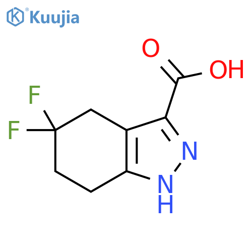 5,5-difluoro-1,4,6,7-tetrahydroindazole-3-carboxylic acid structure