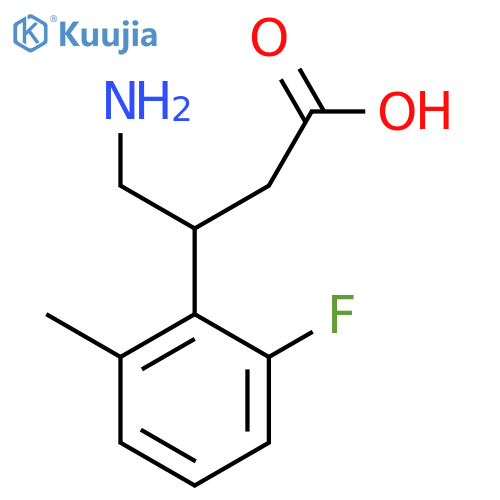 4-amino-3-(2-fluoro-6-methylphenyl)butanoic acid structure