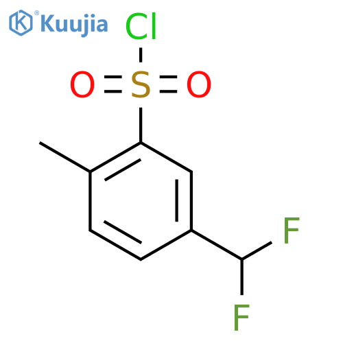 5-(Difluoromethyl)-2-methylbenzene-1-sulfonyl chloride structure