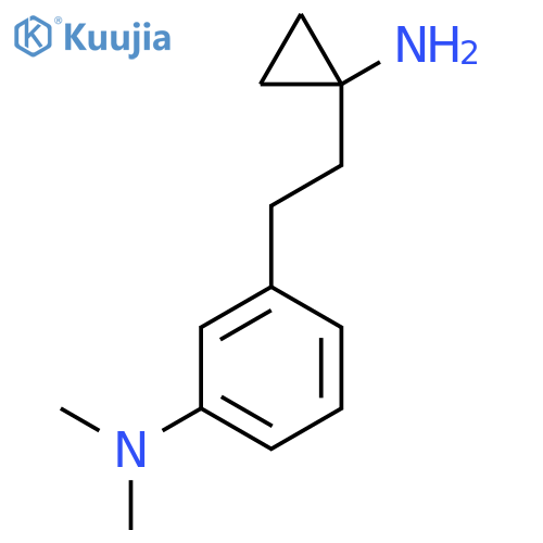 3-2-(1-aminocyclopropyl)ethyl-N,N-dimethylaniline structure