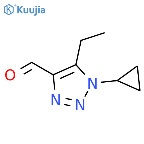 1-cyclopropyl-5-ethyl-1H-1,2,3-triazole-4-carbaldehyde structure