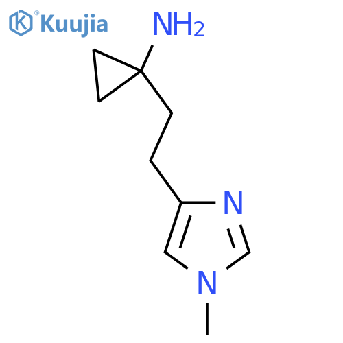 1-2-(1-methyl-1H-imidazol-4-yl)ethylcyclopropan-1-amine structure