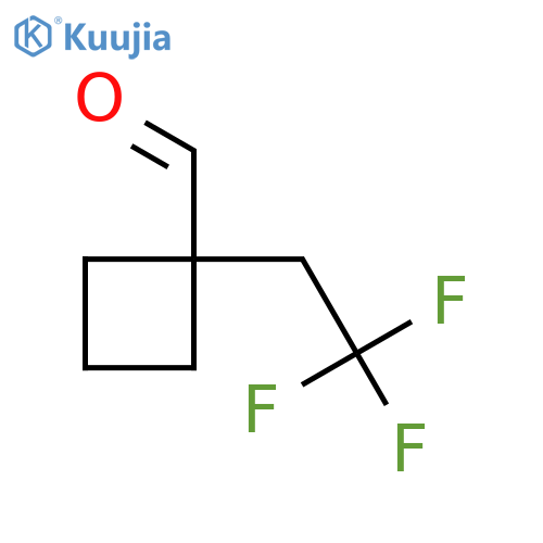 1-(2,2,2-trifluoroethyl)cyclobutane-1-carbaldehyde structure