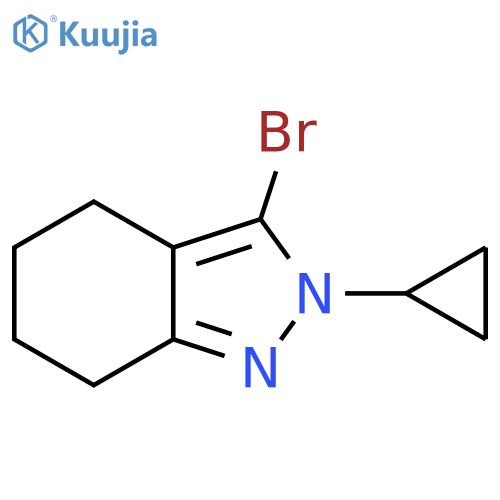 3-bromo-2-cyclopropyl-4,5,6,7-tetrahydro-2H-indazole structure