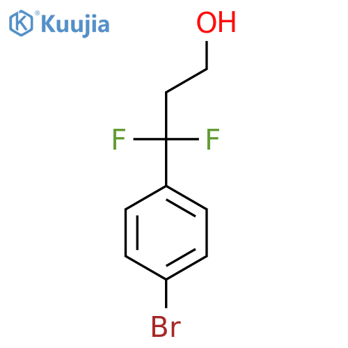 3-(4-bromophenyl)-3,3-difluoropropan-1-ol structure