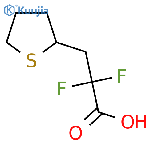 2,2-difluoro-3-(thiolan-2-yl)propanoic acid structure