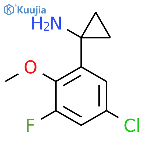 1-(5-chloro-3-fluoro-2-methoxyphenyl)cyclopropan-1-amine structure