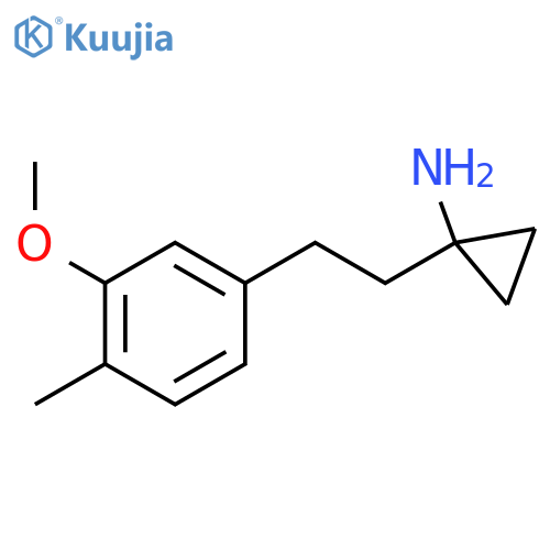 1-2-(3-methoxy-4-methylphenyl)ethylcyclopropan-1-amine structure
