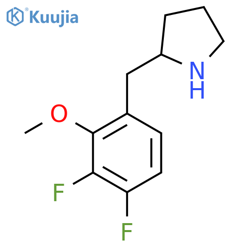 2-(3,4-difluoro-2-methoxyphenyl)methylpyrrolidine structure