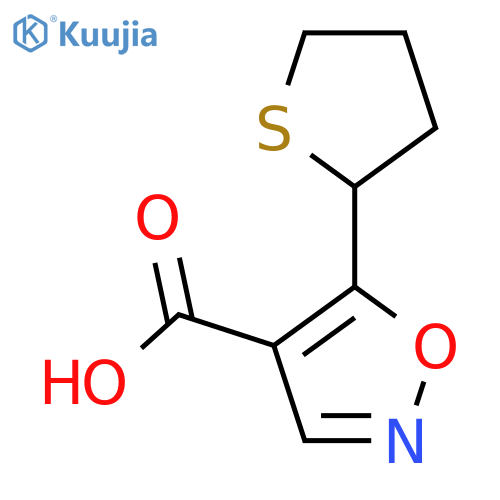 5-(thiolan-2-yl)-1,2-oxazole-4-carboxylic acid structure