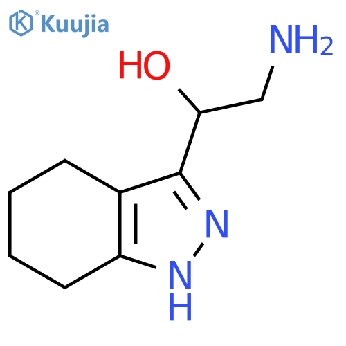 2-amino-1-(4,5,6,7-tetrahydro-1H-indazol-3-yl)ethan-1-ol structure