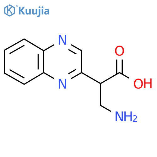 3-amino-2-(quinoxalin-2-yl)propanoic acid structure