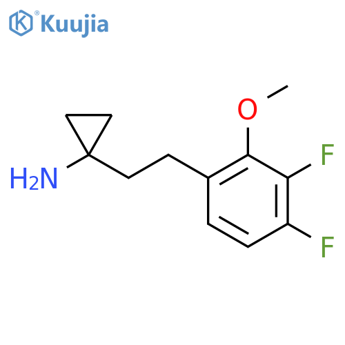 1-2-(3,4-difluoro-2-methoxyphenyl)ethylcyclopropan-1-amine structure