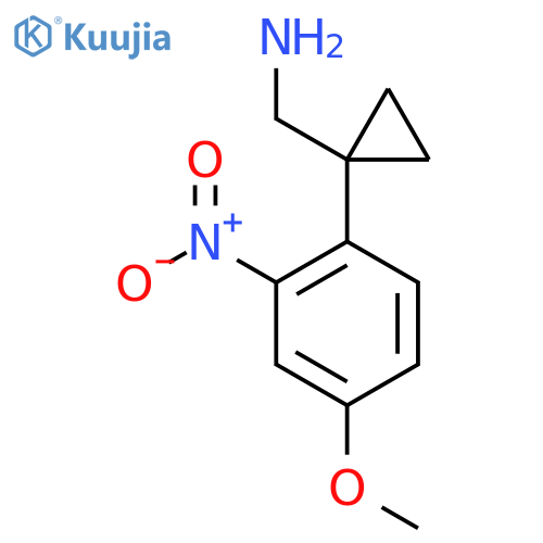 1-(4-methoxy-2-nitrophenyl)cyclopropylmethanamine structure
