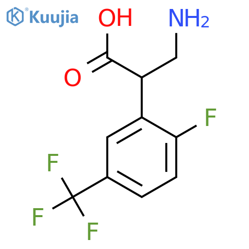 3-amino-2-2-fluoro-5-(trifluoromethyl)phenylpropanoic acid structure