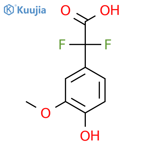 2,2-difluoro-2-(4-hydroxy-3-methoxyphenyl)acetic acid structure