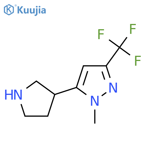 1-methyl-5-(pyrrolidin-3-yl)-3-(trifluoromethyl)-1H-pyrazole structure