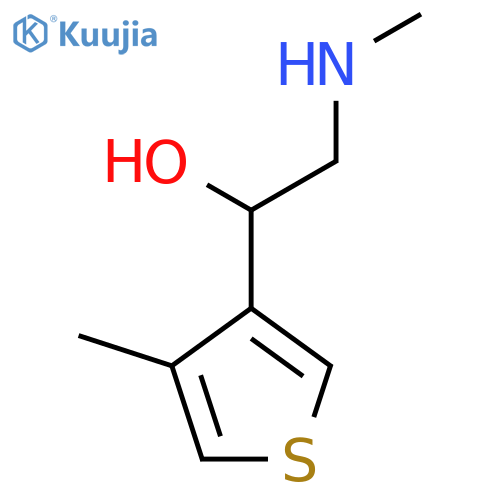 2-(methylamino)-1-(4-methylthiophen-3-yl)ethan-1-ol structure