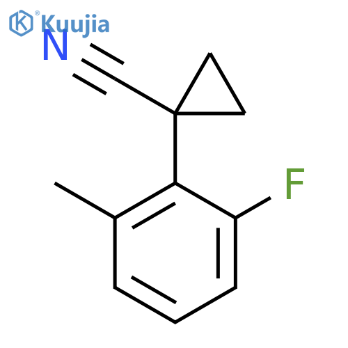 1-(2-fluoro-6-methylphenyl)cyclopropane-1-carbonitrile structure