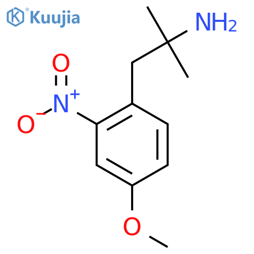 1-(4-methoxy-2-nitrophenyl)-2-methylpropan-2-amine structure