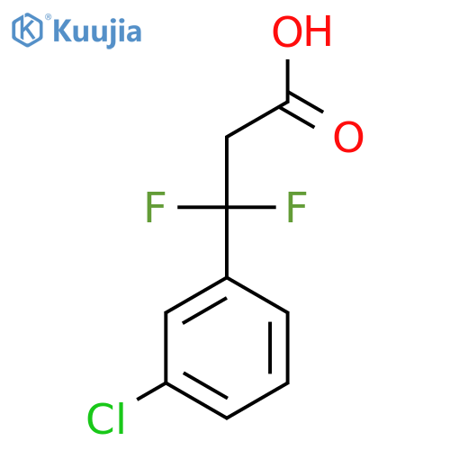 3-(3-chlorophenyl)-3,3-difluoropropanoic acid structure