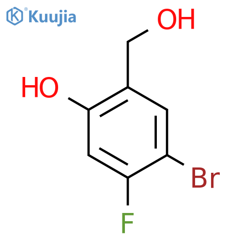 5-Bromo-4-fluoro-2-hydroxybenzyl alcohol structure