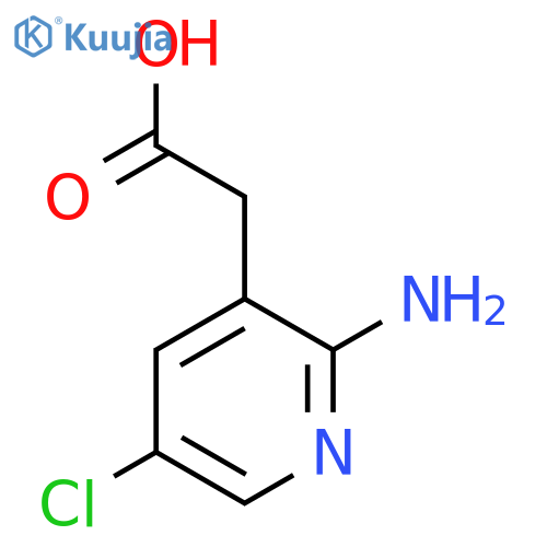 2-Amino-5-chloropyridine-3-acetic acid structure