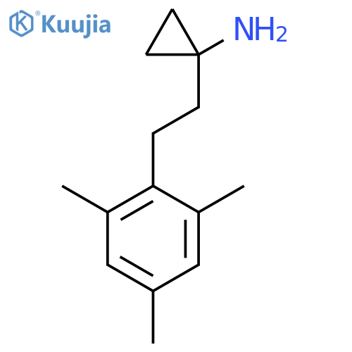 1-2-(2,4,6-trimethylphenyl)ethylcyclopropan-1-amine structure