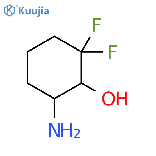 6-amino-2,2-difluorocyclohexan-1-ol structure