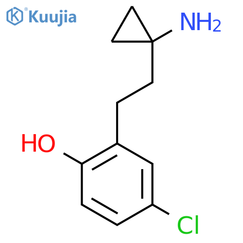 2-2-(1-aminocyclopropyl)ethyl-4-chlorophenol structure
