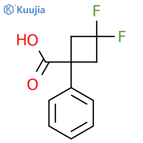 3,3-Difluoro-1-phenylcyclobutane-1-carboxylic acid structure