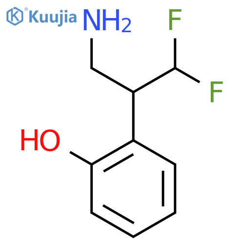 2-(3-Amino-1,1-difluoropropan-2-yl)phenol structure