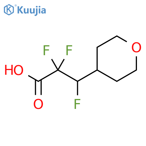 2,2,3-trifluoro-3-(oxan-4-yl)propanoic acid structure