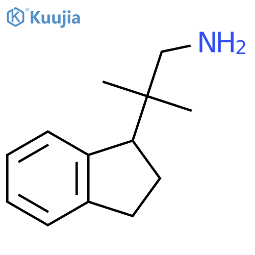 2-(2,3-dihydro-1H-inden-1-yl)-2-methylpropan-1-amine structure