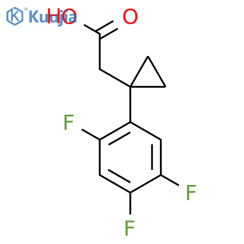 2-1-(2,4,5-trifluorophenyl)cyclopropylacetic acid structure