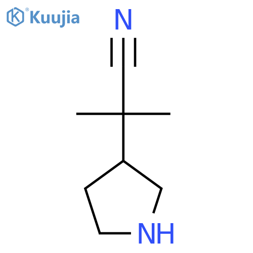 2-methyl-2-pyrrolidin-3-yl-propanenitrile structure