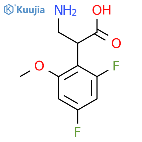 3-amino-2-(2,4-difluoro-6-methoxyphenyl)propanoic acid structure