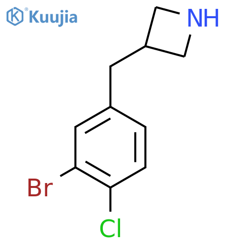 3-[(3-Bromo-4-chlorophenyl)methyl]azetidine structure