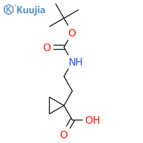 1-[2-(tert-butoxycarbonylamino)ethyl]cyclopropanecarboxylic acid structure