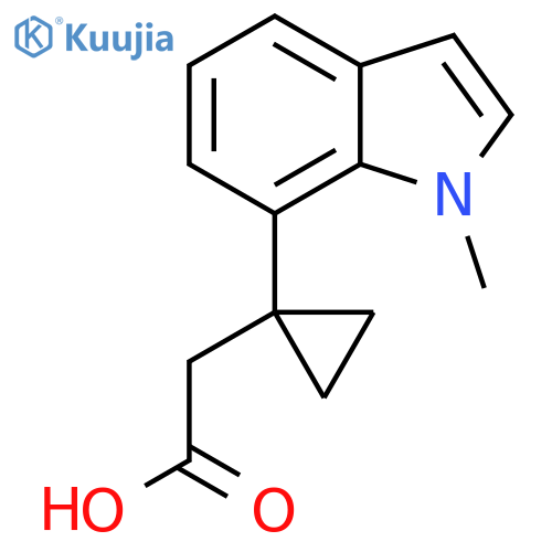 2-1-(1-methyl-1H-indol-7-yl)cyclopropylacetic acid structure